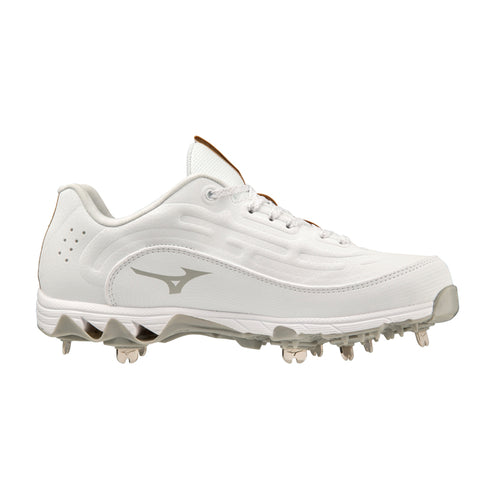 Mizuno 9-Spike Swift 8 Metal Fastpitch Low -White