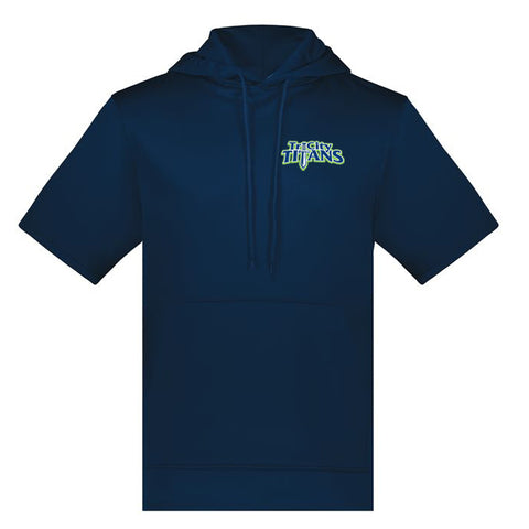 Wicking Short Sleeve Fleece Hoodie (Tri City Titans Fan Wear - Green Logo)