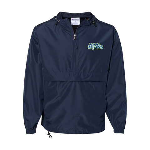 Champion Packable 1/4 Zip Jacket (Tri City Titans Fan Wear - Green Logo)