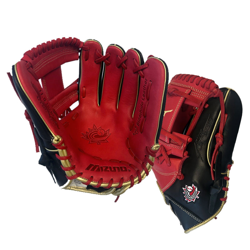 Mizuno ミニバス神奈川県大会　優秀贈与品　 US 11 黒/赤 Mizuno Tradition Series - Baseball Canada 11.5