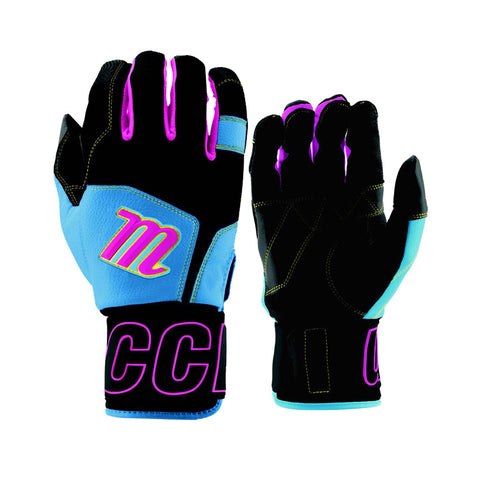 Marucci Blacksmith Batting Gloves - Black/Columbia
