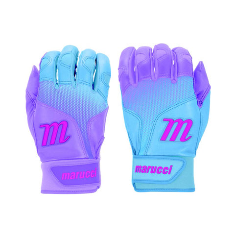 Marucci Youth PWR Fade Batting Gloves - Purple/Columbia Blue