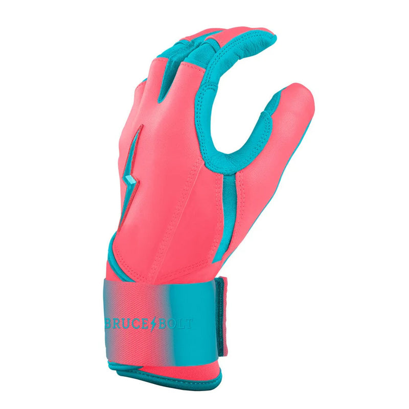 BRUCE/BOLT コンプレッションアームスリーブL/XL Teal/Pink Bruce Bolt Clark Signature Series Youth Batting Gloves: Pink/Teal