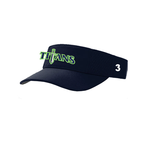 Visor w/players number (Tri City Titans - Players - Green Logo)