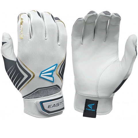 Easton Ghost Fastpitch Batting Gloves - White/Charcoal