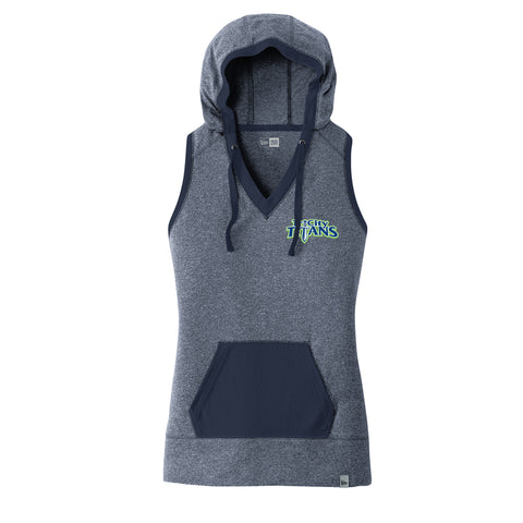 New Era® Ladies Heritage Blend Hoodie Tank (Tri City Titans Fan Wear - Green Logo)