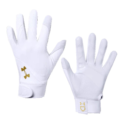 Under Armour Motive Fastpitch Batting Gloves - White