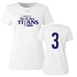 Ladies Under Armour Property of Team Tech Shirt WITH NUMBERS (Tri City Titans - Players)