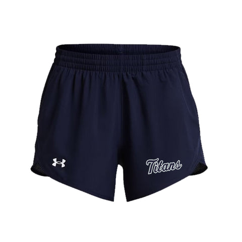 Under Armour Women's UA Fly-By Unlined 3" Shorts (Titans 2026 - Players Gear)