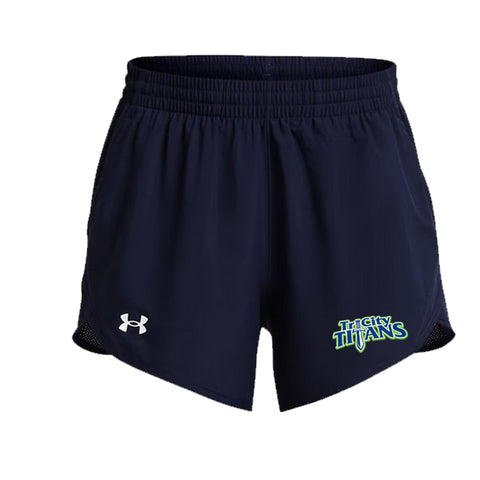 Under Armour Women's UA Fly-By Unlined 3" Shorts (Tri City Titans - Players)
