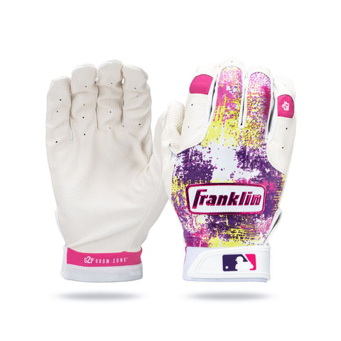 Franklin Grow To Pro T-Ball Series Batting Gloves - White/Pink
