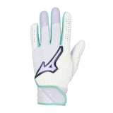 Mizuno Finch Ladies Batting Gloves - White/Lavender