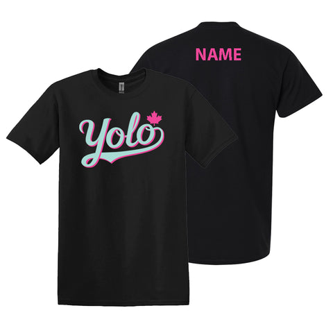 Heavy Cotton™ T-Shirt w/Name Bar - Adult/Youth (Yolo Baseball)