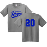 Youth Gildan Heavy Cotton T-Shirt w/Players Number (New West Reign Fastpitch)