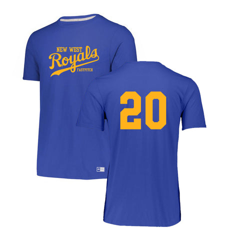 Youth Russell Essential T-Shirt w/Players Number (New West Fastpitch)