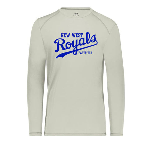 Super Soft-Spun Poly Long Sleeve T-Shirt (New West Royals Fastpitch)