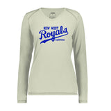Ladies Super Soft-Spun Poly Long Sleeve T-Shirt (New West Royals Fastpitch)