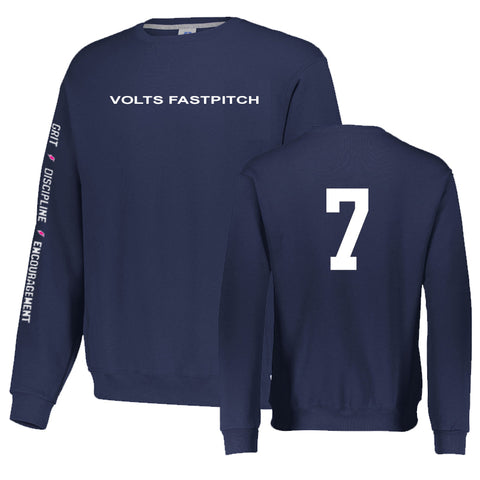 Russell Crewneck w/Twill Back Number - GRIT (PCFA VOLTS - PLAYERS)