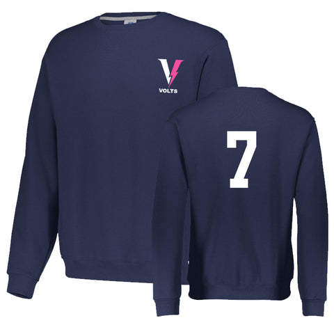 Russell Crewneck w/Twill Back Number (PCFA VOLTS)