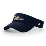 Visor w/players number (Tri City Titans Players Gear)