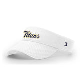 Visor w/players number (Tri City Titans Players Gear)