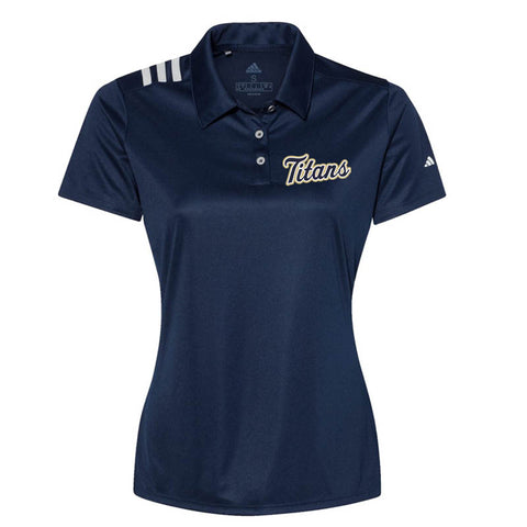 Adidas 3 Stripes Chest Polo Shirt - Ladies(Gold) (Tri City Titans Coaches)