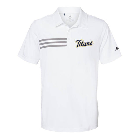 Adidas 3 Stripes Chest Polo Shirt - Mens (Gold) (Tri City Titans Coaches)