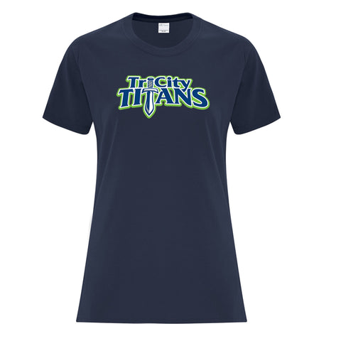 ATC Everyday Cotton Ladies T-Shirt (Tri City Titans Fan Wear - Green Logo)