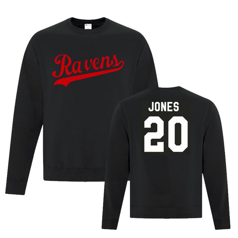 ATC Fleece Crewneck Sweatshirt with Name & Number Option (Poco Ravens)