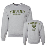 Britannia Grad Crewneck Sweatshirt (Front & Back Logo)