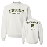 Britannia Grad Crewneck Sweatshirt (Front & Back Logo)