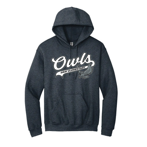 Gildan Hoodie - Dk.Heather Grey (Gray Elementary)