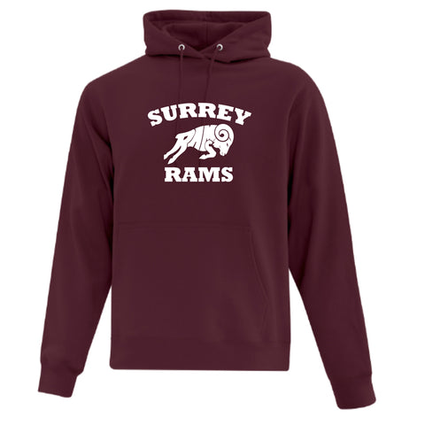 ATC™ Everyday Fleece Hoodie - Maroon (Surrey Rams Logo)