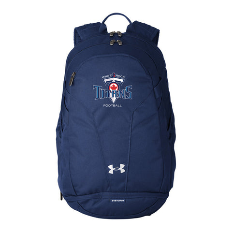 Under Armour Hustle 5.0 Backpack (White Rock Titans Football)