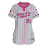 Mizuno Pinstripe Game Jersey - White (PCFA VOLTS - PLAYERS)