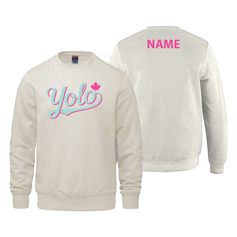 CSW Fleece Crewneck w/Name Bar - Adult/Youth (Yolo Baseball)