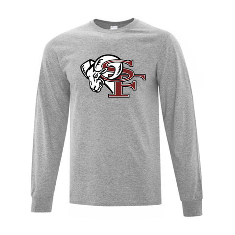 ATC™ Everyday Cotton Long Sleeve T-Shirt - Grey (SF Rams Logo)