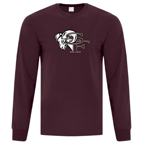 ATC™ Everyday Cotton Long Sleeve T-Shirt - Maroon (SF Rams Logo)