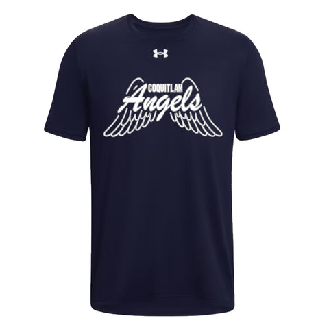 Under Armour Men's/Youth Team Tech Short Sleeve Shirt - Angels Logo (Coquitlam Minor Football)