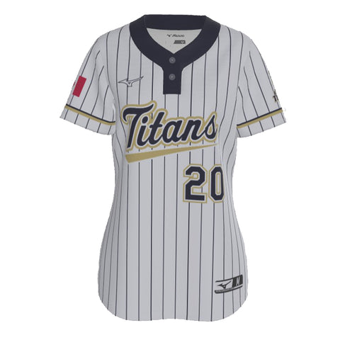 Sublimated Pinstripe Game Jersey - White (Tri City Titans Players Gear)