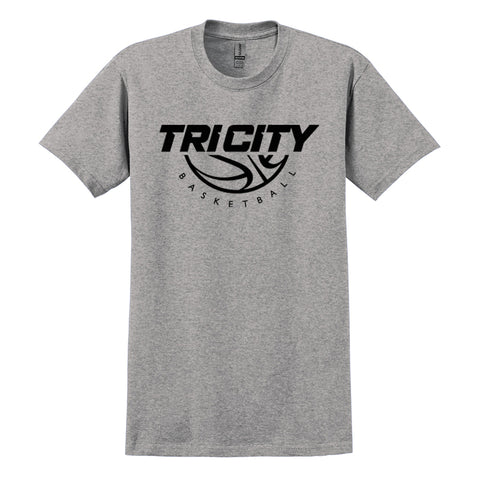 GILDAN® Ultra Cotton® Adult T-shirt - 1 Color Logo (Tricity Basketball)