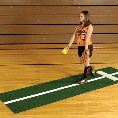 10' Softball Pitching Mat w/stride line