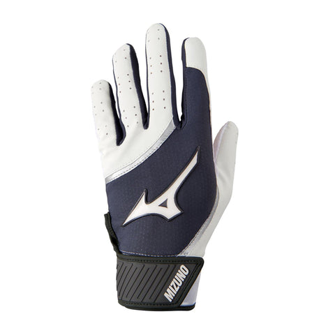 Mizuno Youth MVP Batting Gloves - White/Grey