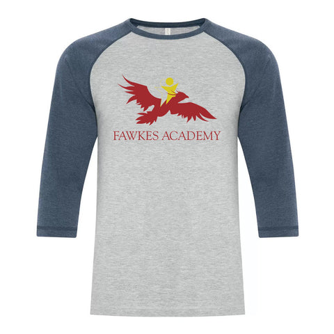 Adult Baseball Tee (Fawkes Academy) *Multiple Colors Available