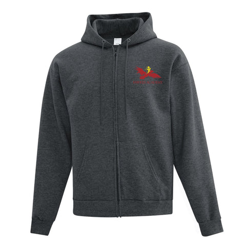 Adult Full Zip Hooded Fleece (Fawkes Academy) *Multiple Colors Available