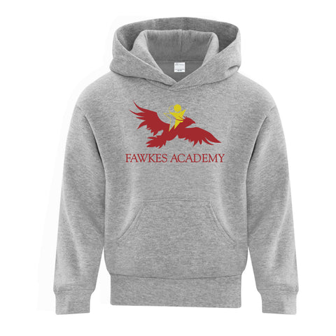 Youth Hooded Pullover Fleece (Fawkes Academy) *Multiple Colors Available