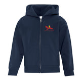 Youth Full Zip Hooded Fleece (Fawkes Academy) *Multiple Colors Available