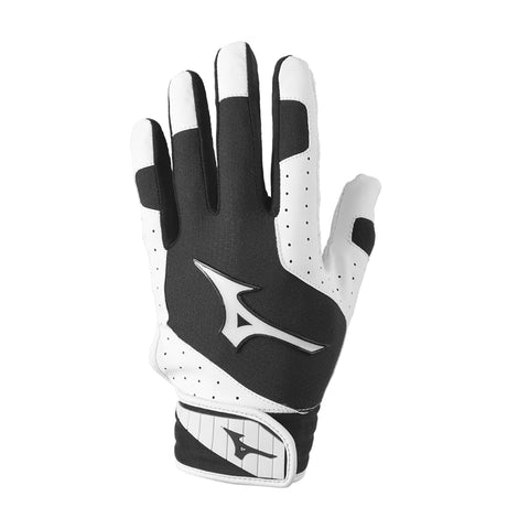 Mizuno Finch Ladies Padded Batting Gloves - White/Charcoal