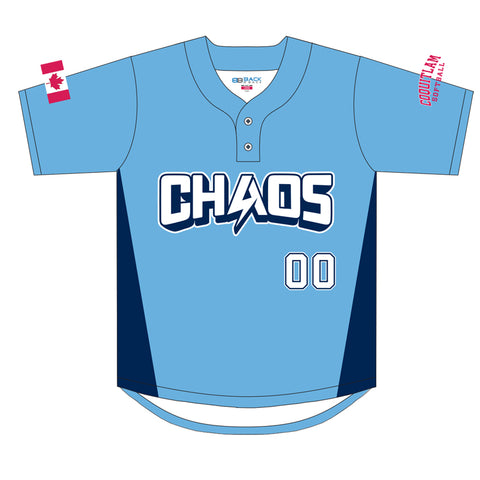Coquitlam Chaos Sublimated Game Jersey: Columbia Blue