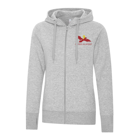 Ladies Hooded Full Zip Fleece (Fawkes Academy) *Multiple Colors Available